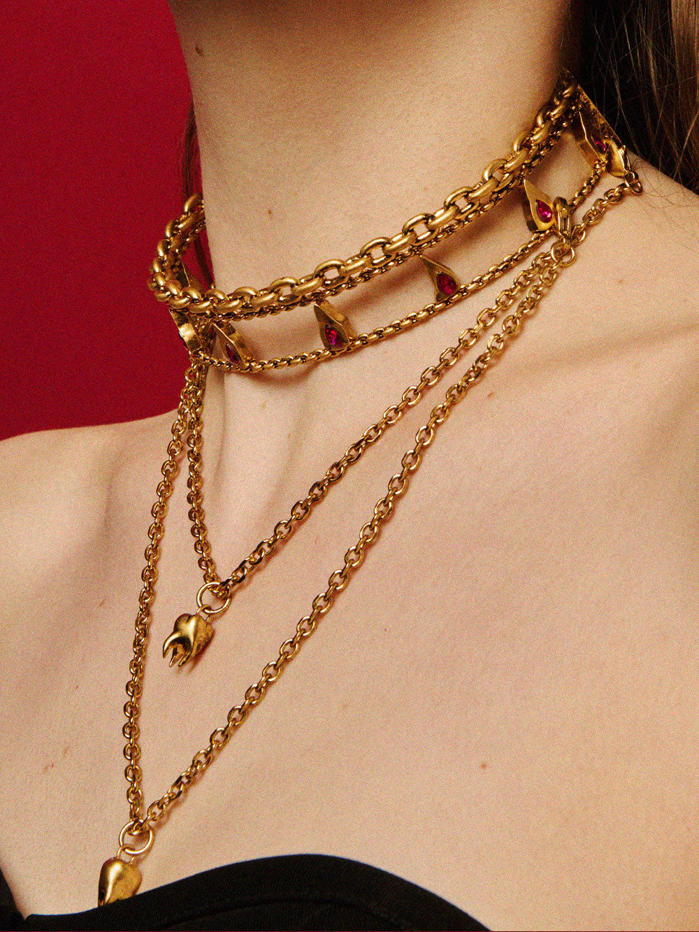 B! Multi-Layer Ruby Choker