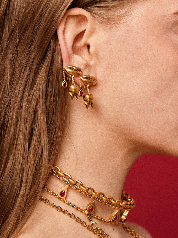 B!  Lip Teeth Ear Clip