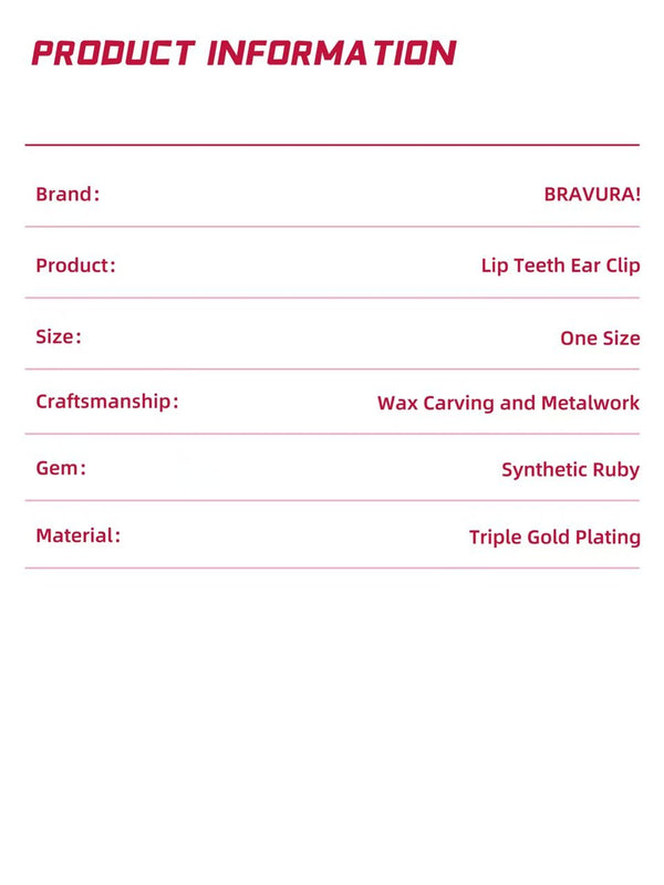 B!  Lip Teeth Ear Clip