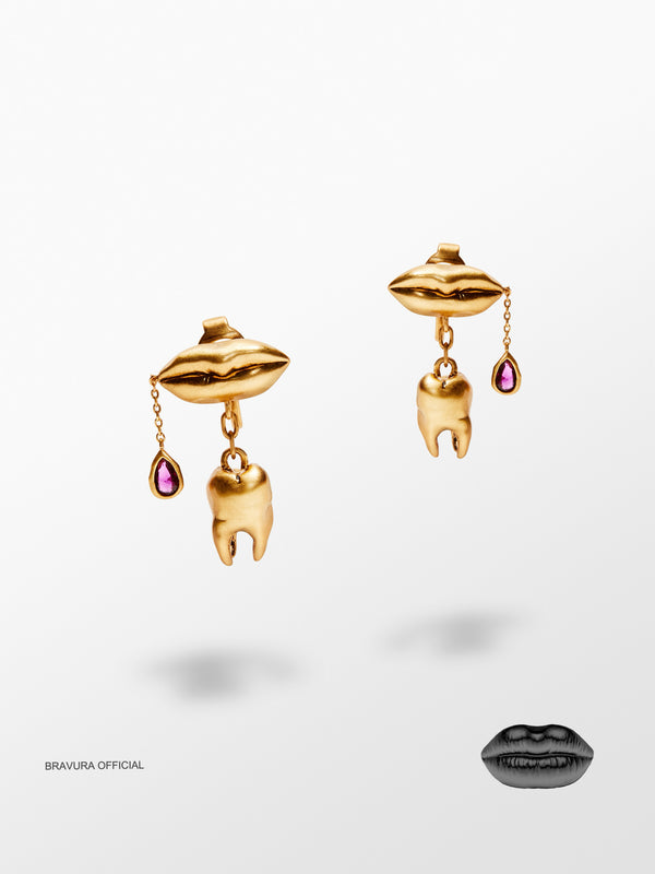 B!  Lip Teeth Ear Clip